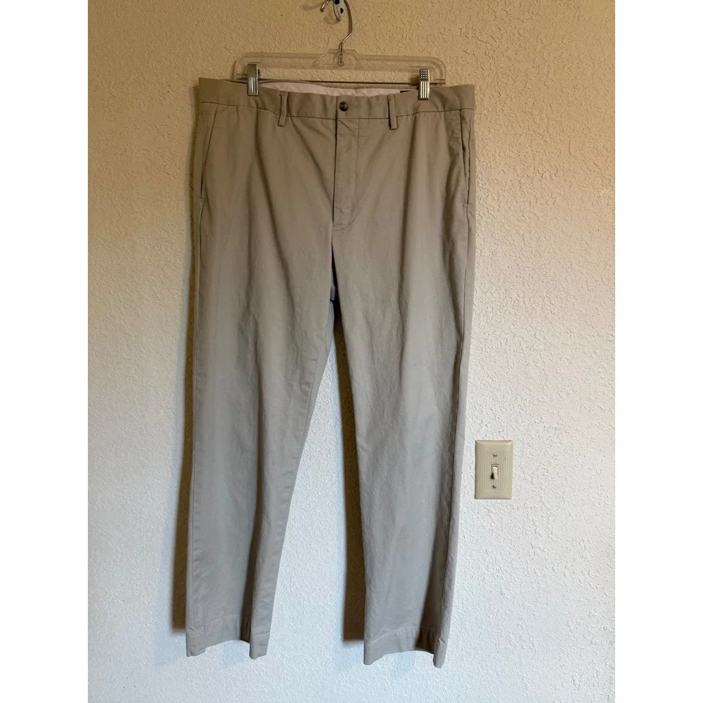 Polo Ralph Lauren Mens Stretch Straight Fit Chino Pants Khaki Tan 36x30 RN41381